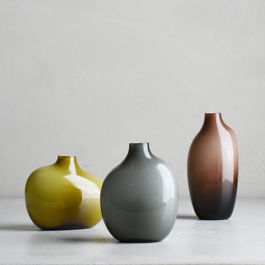 KINTO SACCO VASE GLASS 02 GRAY