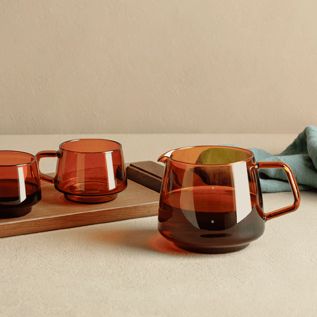 Kinto SEPIA jug 4cups + 2 SEPIA cups Default Title 2