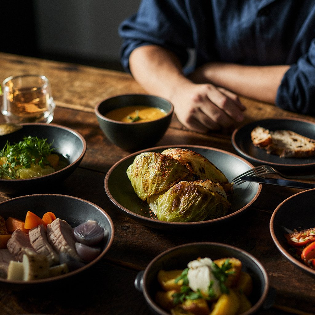 Kinto TERRA deep plate 230mm beige 2