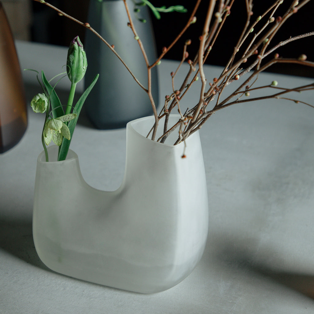 Kinto TRE vase 200x120x175mm  white 2