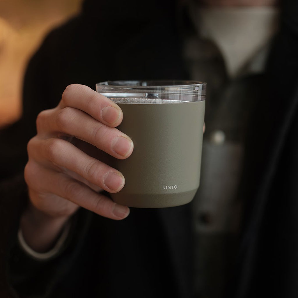 KINTO TO GO TUMBLER 240ML WITH PLUG KHAKI
