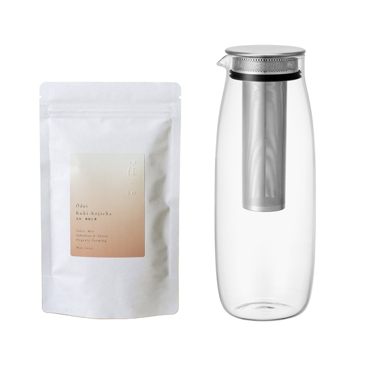 Cold Brew Tea Bundle: UNITEA Carafe + io いほ Hojicha Tea