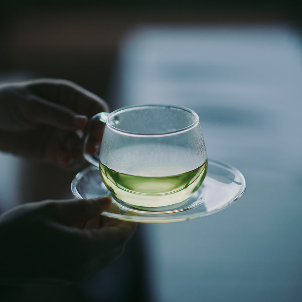 Kinto UNITEA cup & saucer 350ml glass clear 4