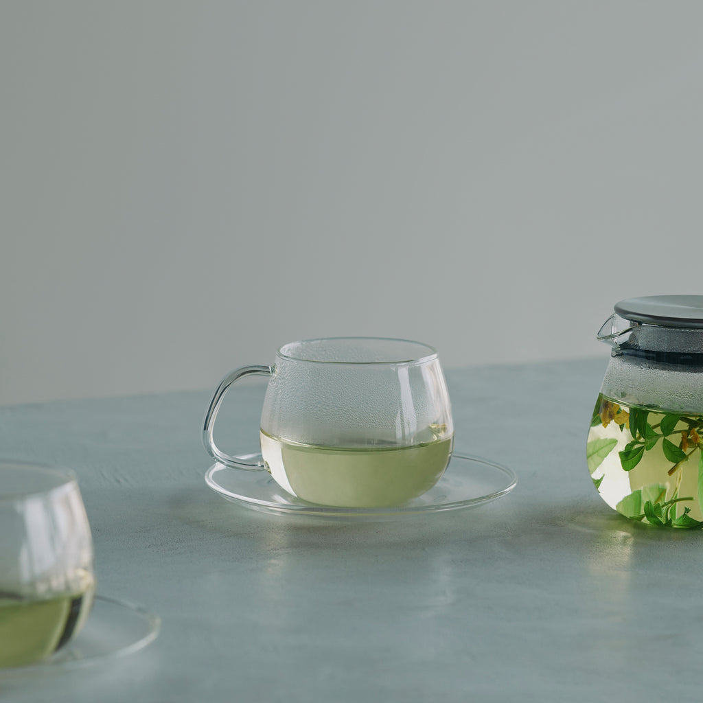 Kinto UNITEA cup & saucer 350ml glass clear 2