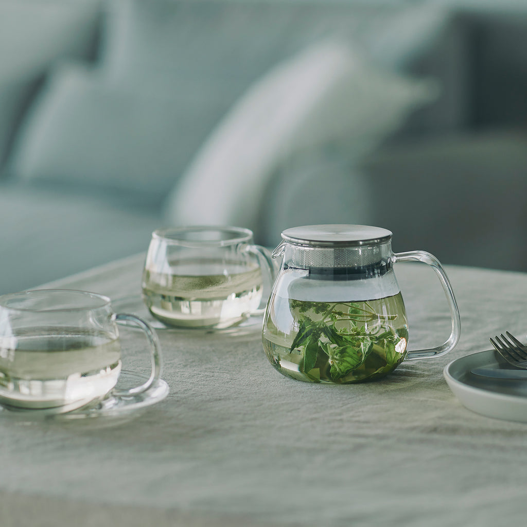 Kinto UNITEA cup & saucer 350ml glass clear 5