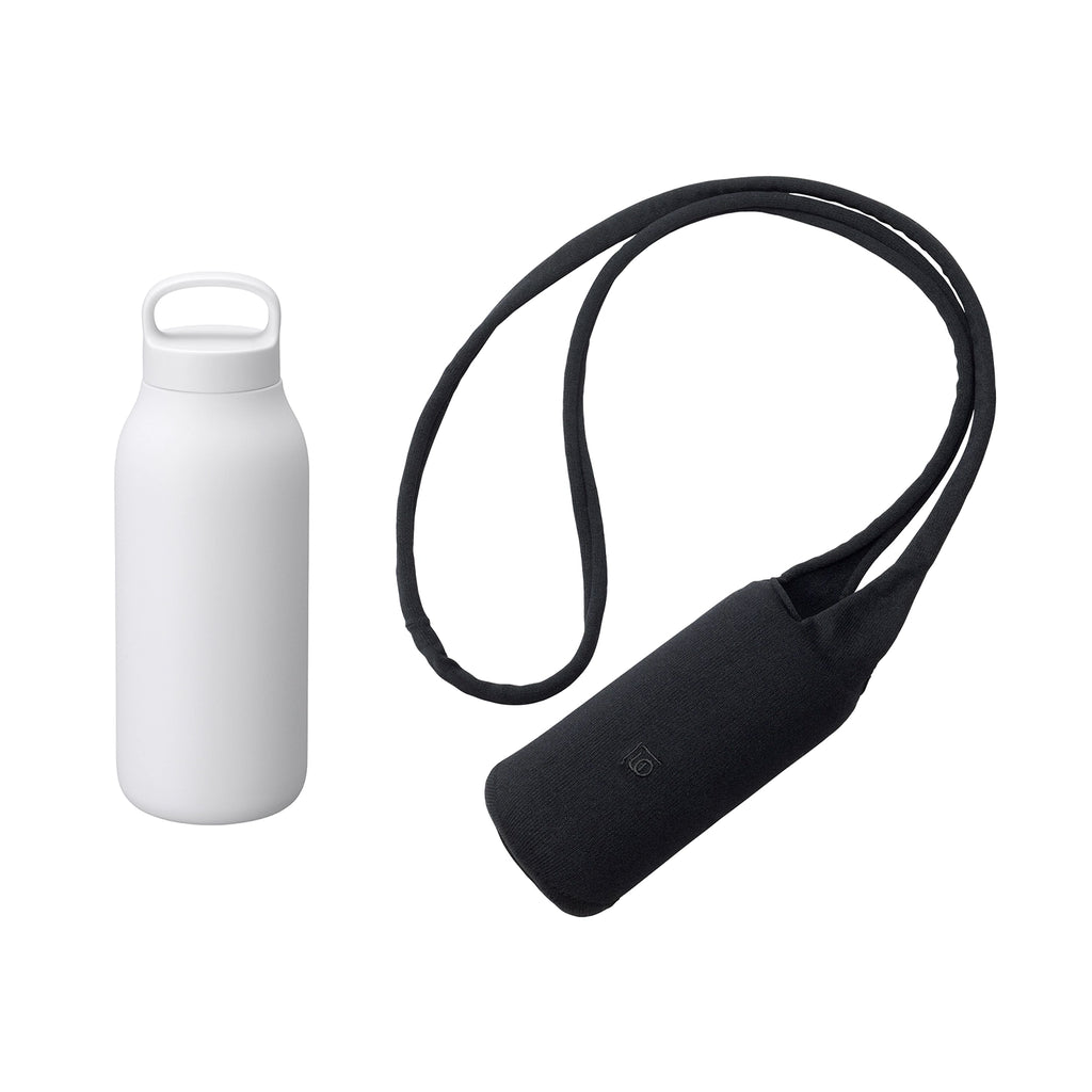Kinto WATER TUMBLER 550ml + FUTO bottle sling bag black 0