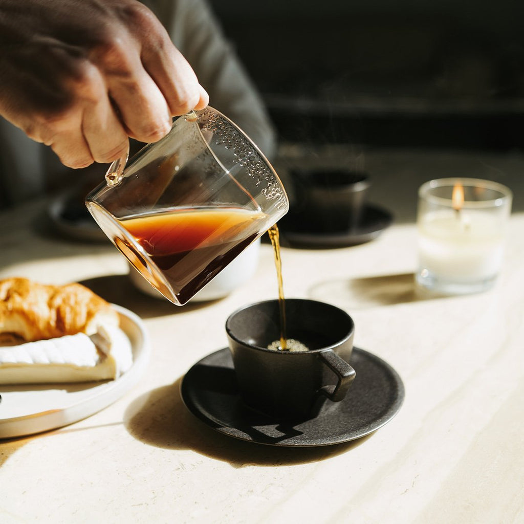 Kinto OCT cup & saucer 220ml black 2