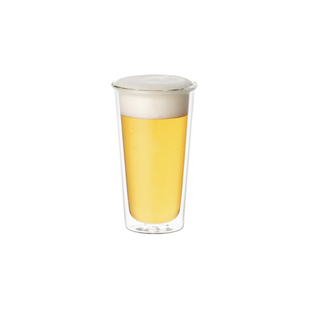  KINTO CAST DOUBLE WALL BEER GLASS 340ML  CLEAR