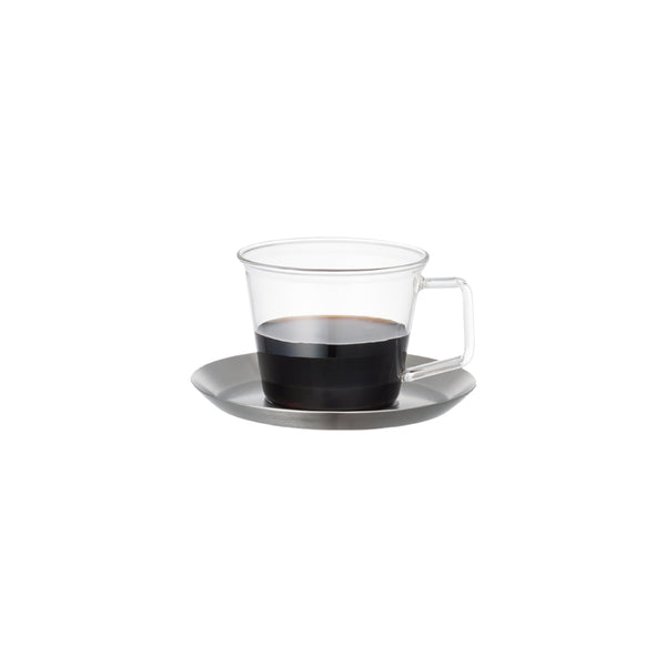KINTO CAST COFFEE CUP & SAUCER 220ML STAINLESS STEEL STAINLESS STEEL 