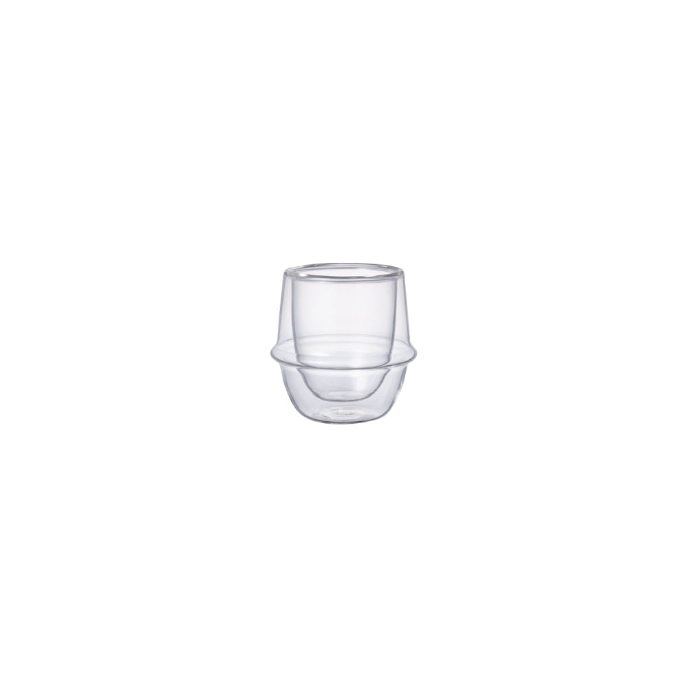  KINTO KRONOS DOUBLE WALL ESPRESSO CUP 80ML  CLEAR