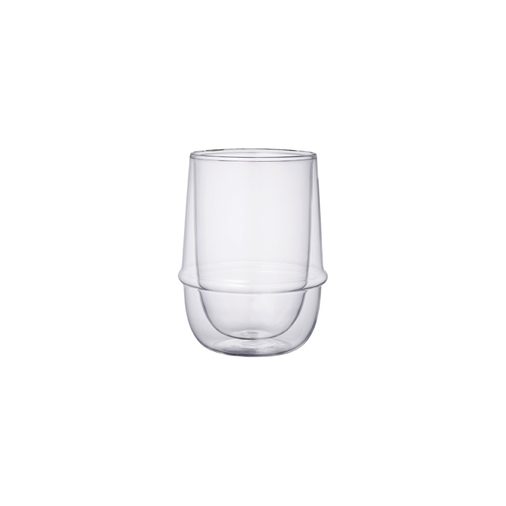  KINTO KRONOS DOUBLE WALL ICED TEA GLASS 350ML  CLEAR