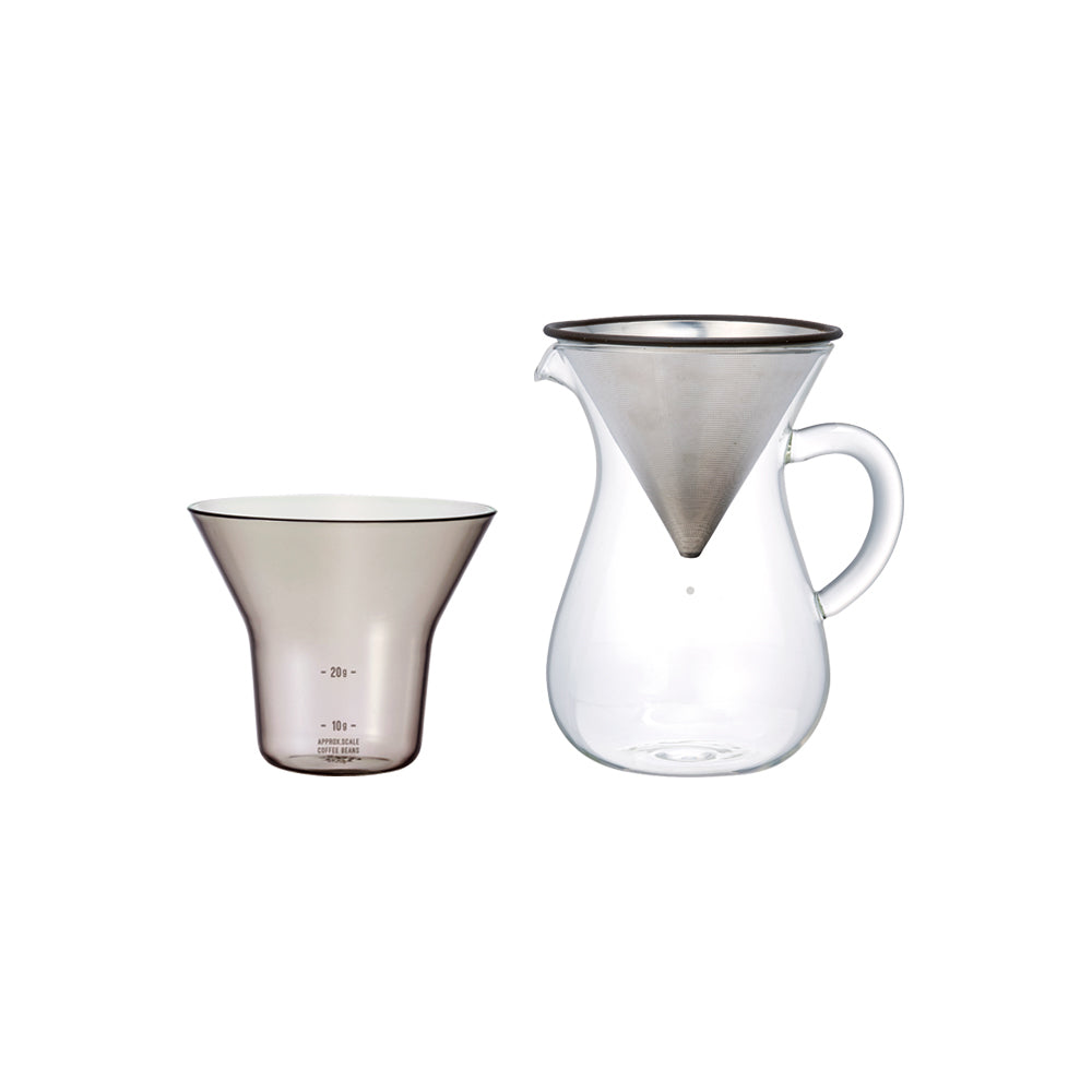  KINTO SCS COFFEE CARAFE SET 2CUPS  STAINLESS STEEL