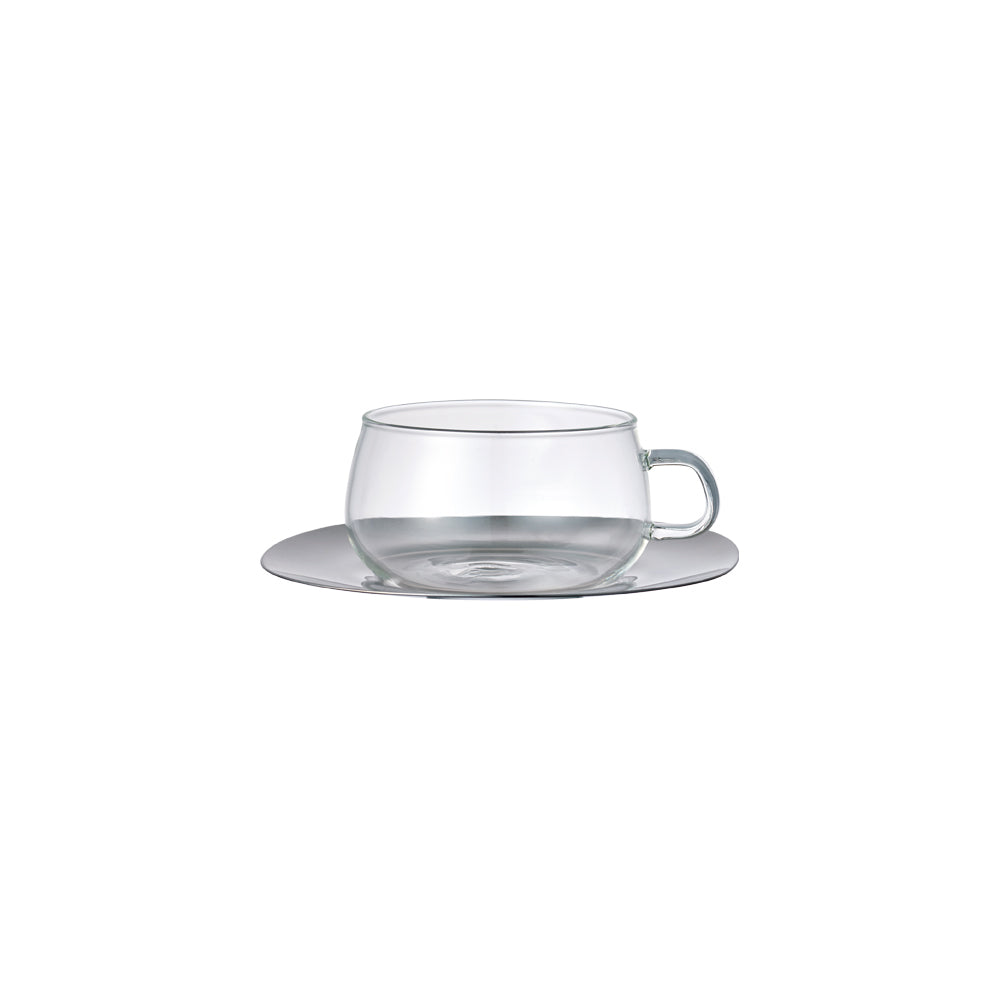  KINTO UNITEA CUP & SAUCER 230ML STAINLESS STEEL  GRAY-NO-COLOR